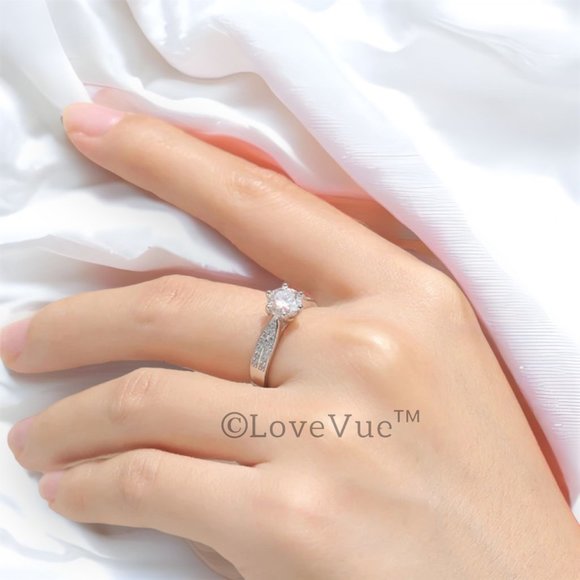 Certified 1ct. t.w. Diamond Solitaire Engagement Wedding Ring - Picture 8 of 16